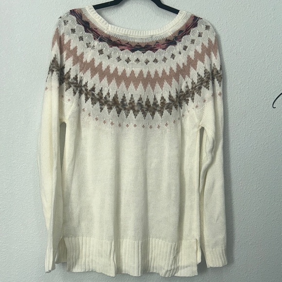 American Rag Cream Patterned Pullover Knit Sweater NWT - Picture 4 of 5